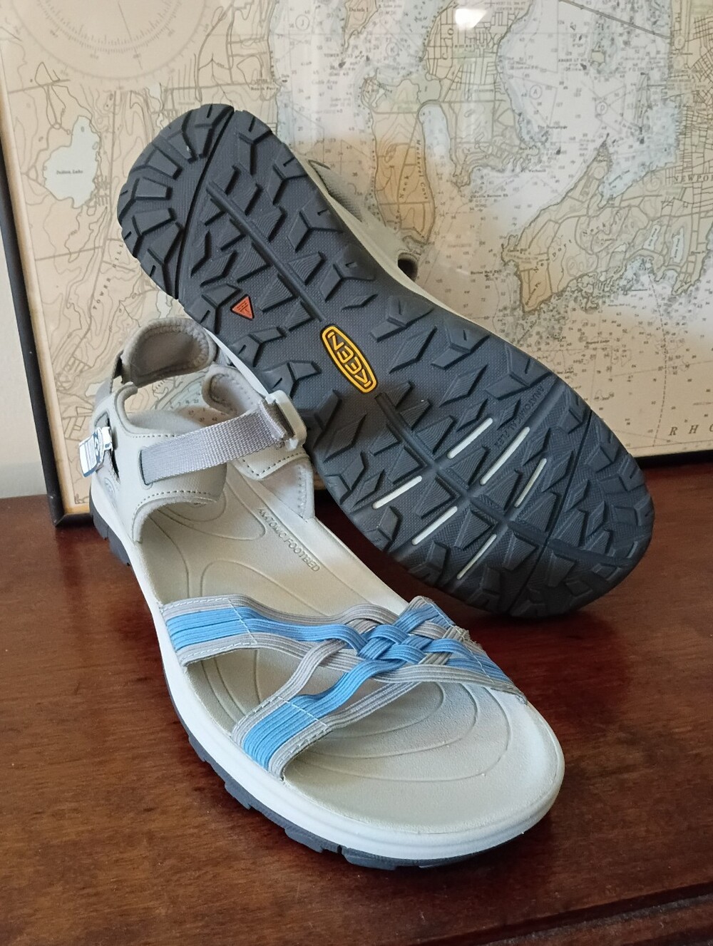 Keen Women's Sport Sandals Terradora Gray Light Blue Hydrangea NWOT Sz 11
